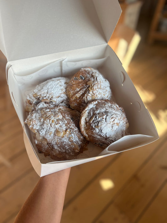 Saturdays only: 2 almond pain au chocolat + 2 almond croissant