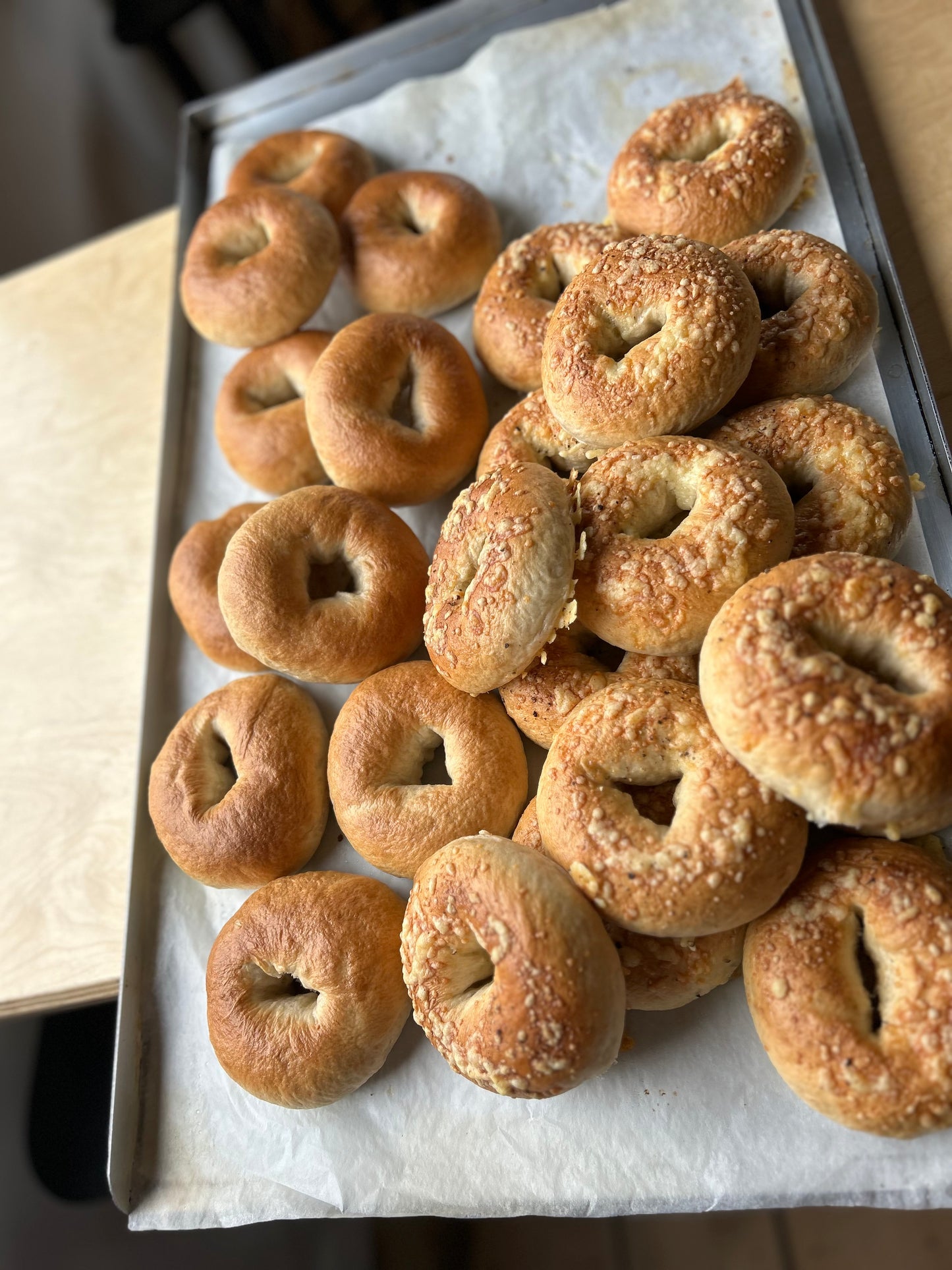 Saturdays only. 12 plain bagels