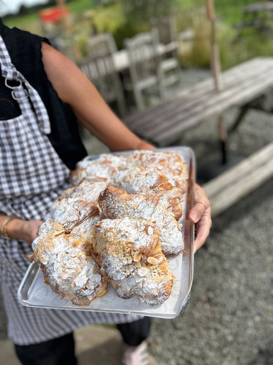 Saturdays only: 4 almond Croissant